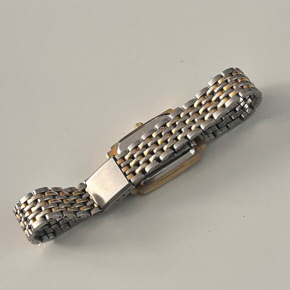 CTNY Silver Gold Black Dial 19mm Women’s Quartz Watch Working New Battery - Picture 7 of 8